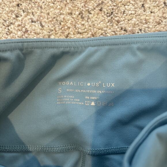 Yogalicious Lux Leggings Womens Size Small Blue Yoga Gym Active Compression - Picture 2 of 6